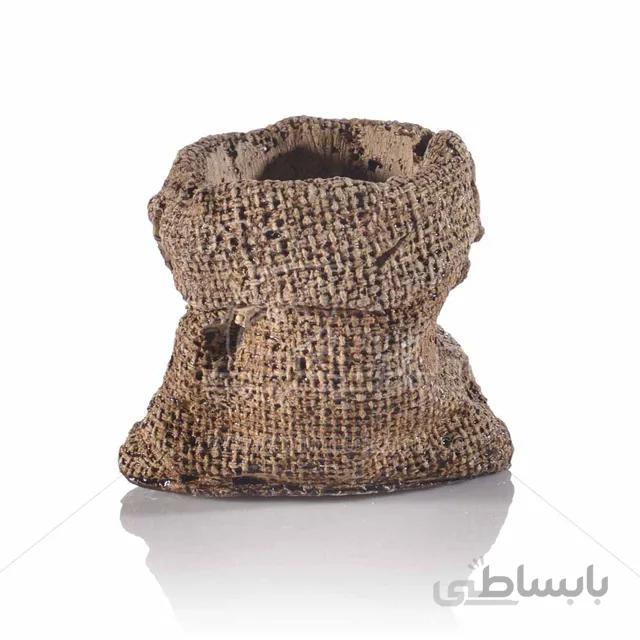گلدان پلی استر طرح گونی ارتفاع 10 سانتی متر