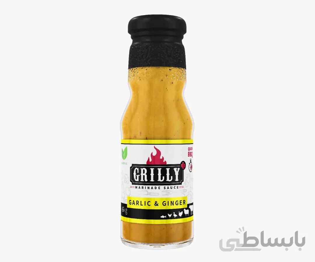 چاشنی مایع مرینت انواع گوشت 210گرم با طعم سیر و زنجبیل