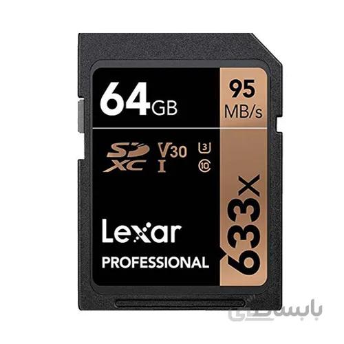 کارت حافظه لکسار مدل Lexar 64GB Professional SDHC UHS-I U1 95MB/s