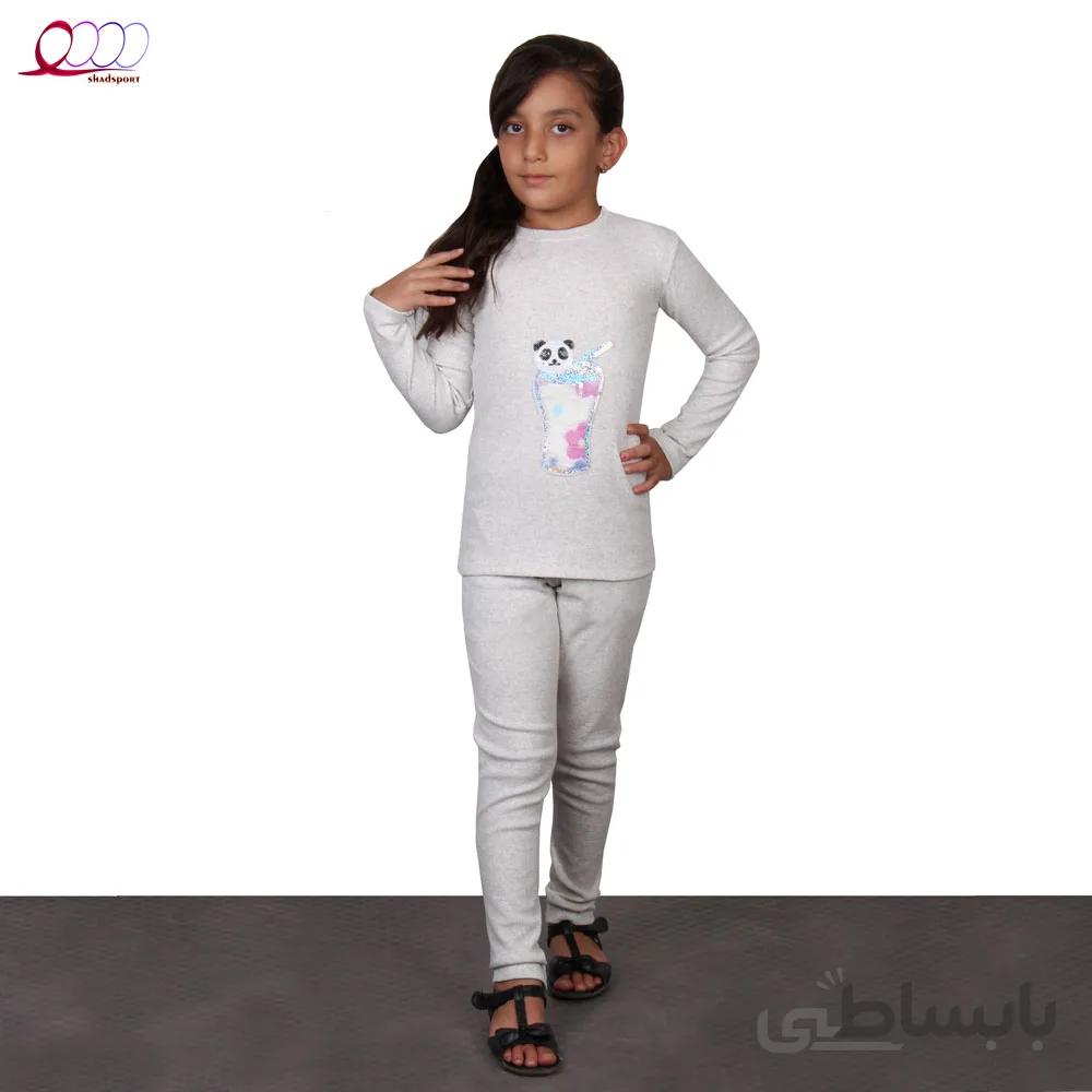 بلوز شلوار بچگانه کبریتی طرح پاندا 1084