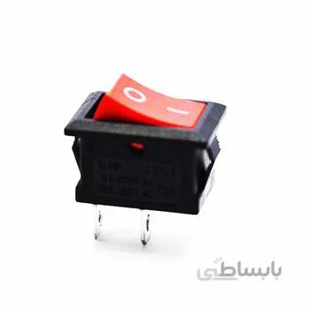 کلید راکر دوحالته دو پین قرمز 19X12X12mm