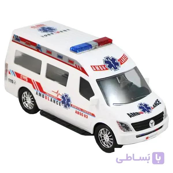 ماشین اسباب بازی آمبولانس ون درج توی