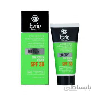کرم ضد آفتاب SPF 30 و آنتی آکنه اورین ا ( Evrin Biotech Biocnyl Sun Screen Cream SPF 30 For Greasy and Acne Skin )