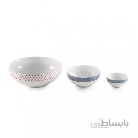 سرویس چینی زرین 6 نفره پیاله والنسیا ارغوانی (13 پارچه) ا Zarin Iran ItaliaF Valencia-Purple 13 Pieces Porcelain Bowl Set