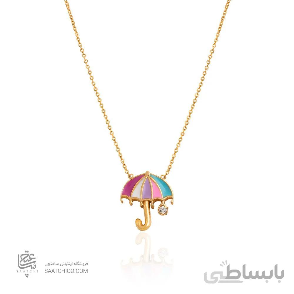 گردنبند طلا کودک طرح چتر کد KN731