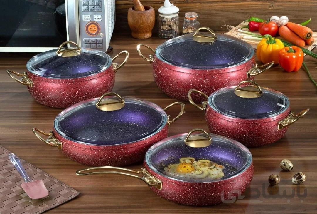 سرویس قابلمه و تابه گرانیتی مدل آنتیک