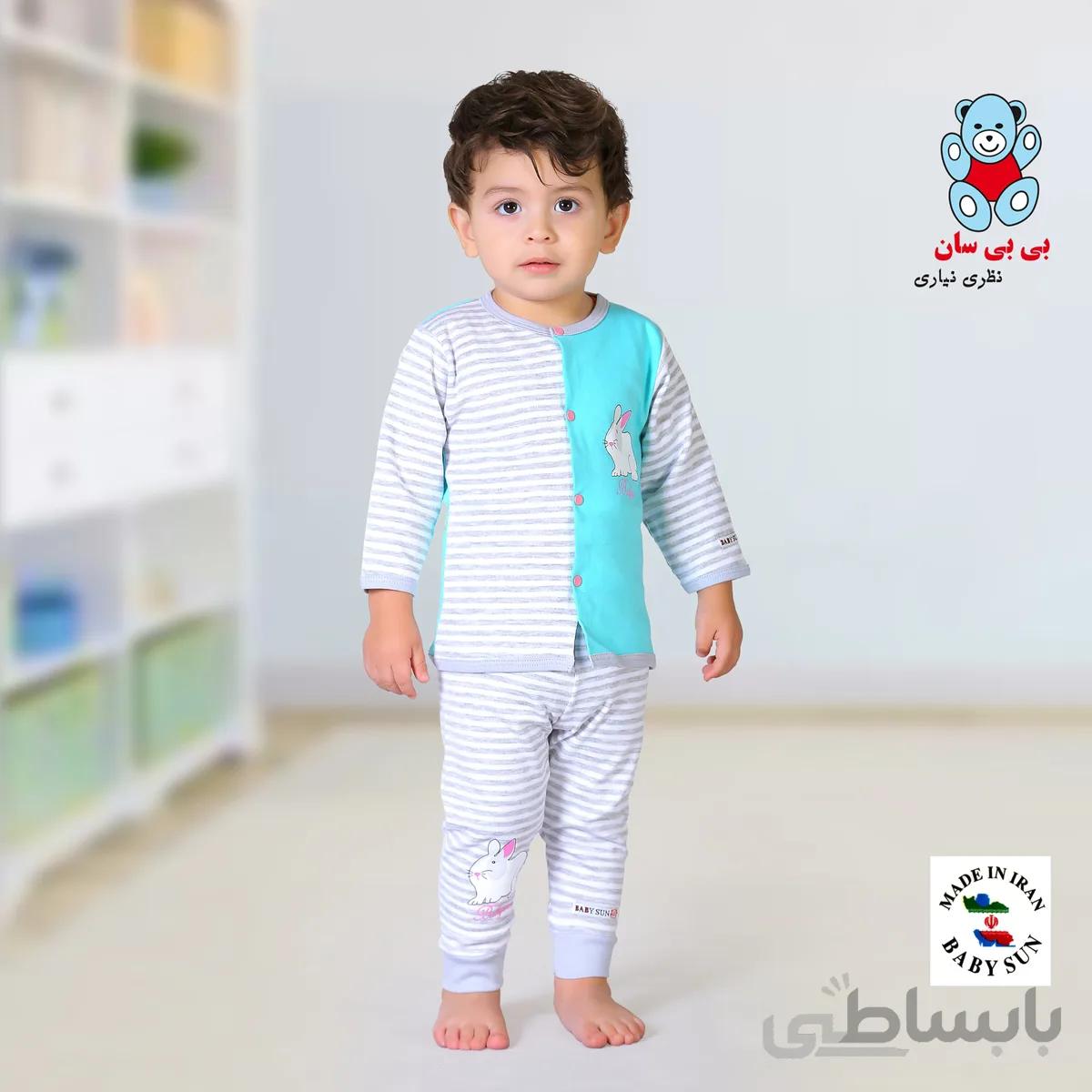 ست شومیز و شلوار نوزادی بی بی سان طرح خرگوش
