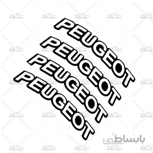برچسب لاستيک برجسته طرح Peugeot
