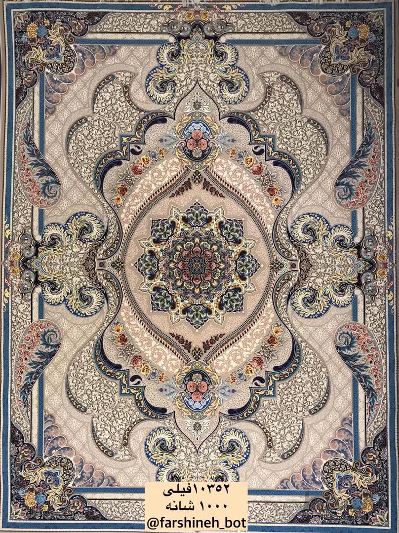فرش اعیان کاشان طرح 10352 فیلی 1000 شانه تراکم 3000 ا mahris-mahtab-c