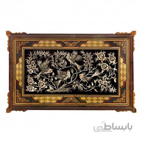 تابلوی قلمزنی 81×51 سانتیمتری گل و مرغ
