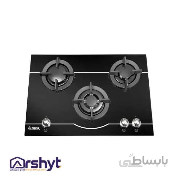 اجاق گاز صفحه ای سینجر سه شعله مدل SDG-301W ا SINJER SDG-301W GAS STOVE