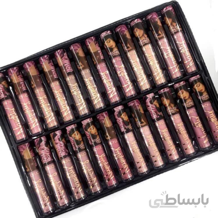 رژ لب مایع هدی بونجور Huda Bonjour پک 12 عددی