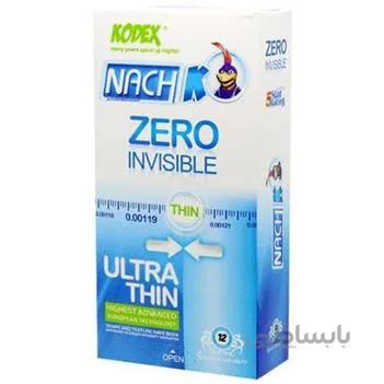 کاندوم نازک و مقاوم Zero Invisible ناچ کدکس - 12 عددی ا Kodex Nach Zero Invisible Condom - 12 pcs