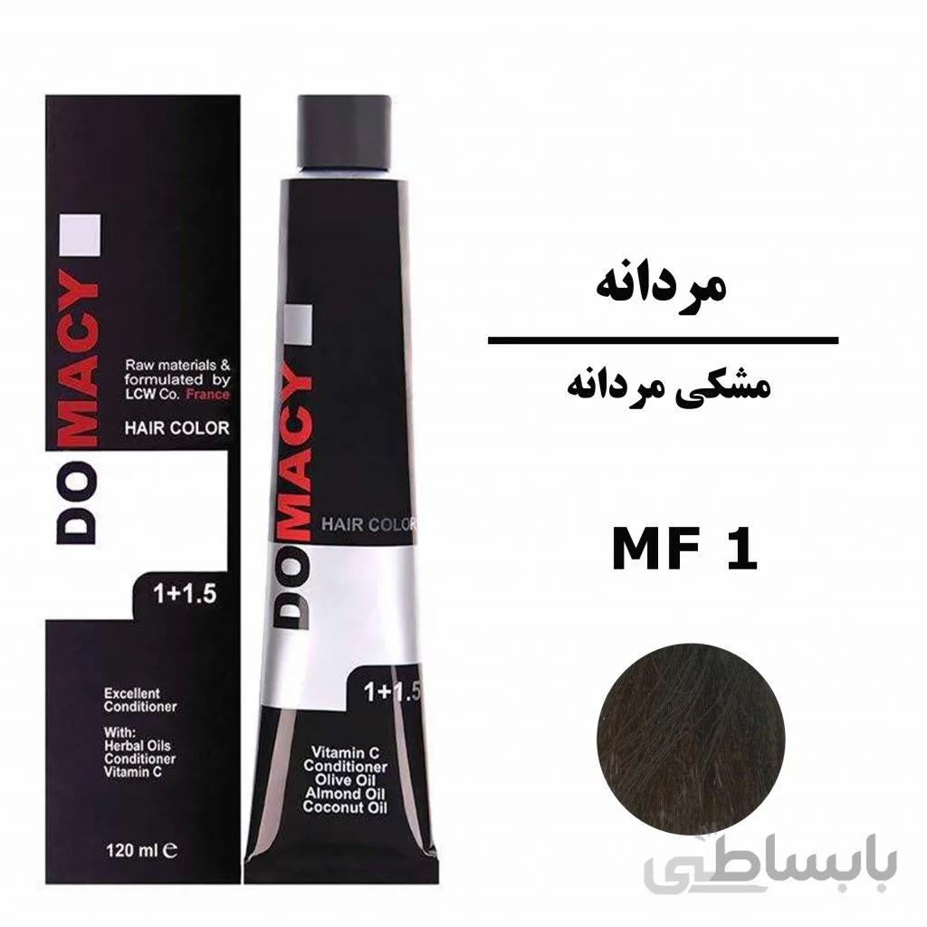 رنگ مو مشکی دوماسی DOMACYسری مردانه شماره MF1