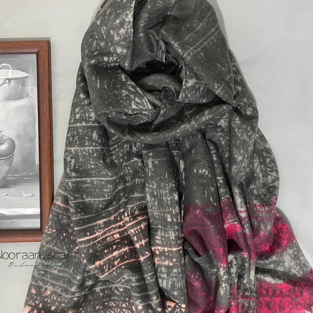 شال موهر طوسی زمستانه 104901 ا 104901