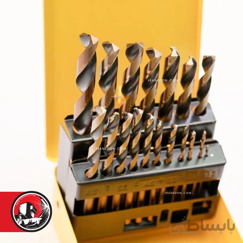 مته آهن سری 19 پارچه از سایز 1 تا 10 میلیمتر ولف