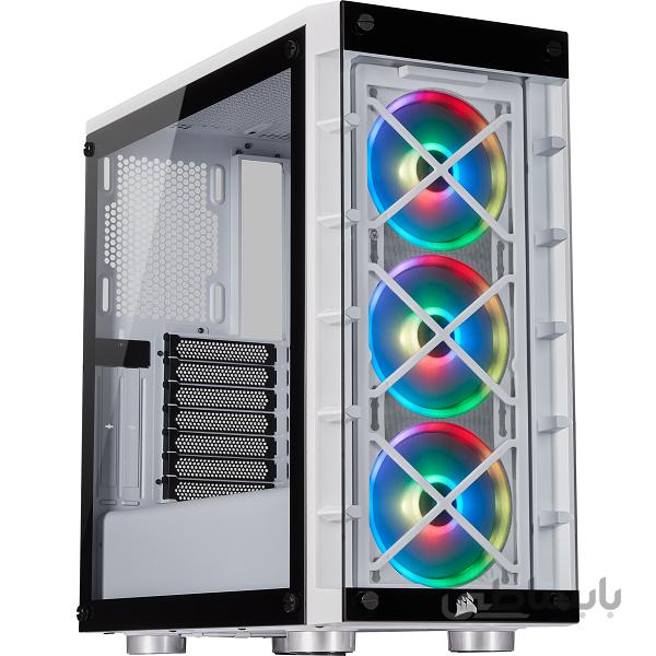 Corsair iCUE 465X RGB Mid-Tower ATX Smart Case – White