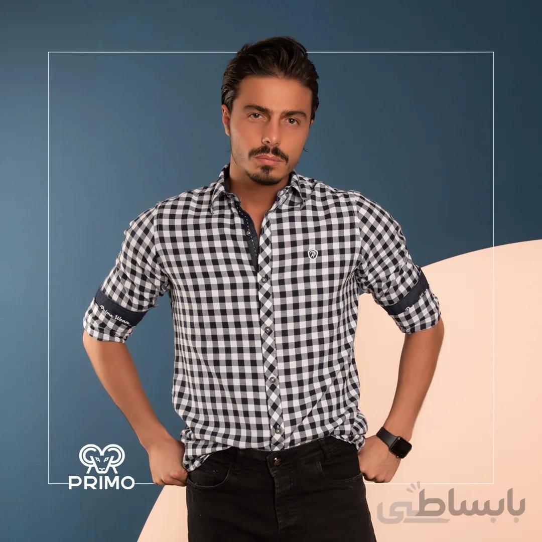 پیراهن پنبه مردانه مدل آستین بلند چهارخانه 236602