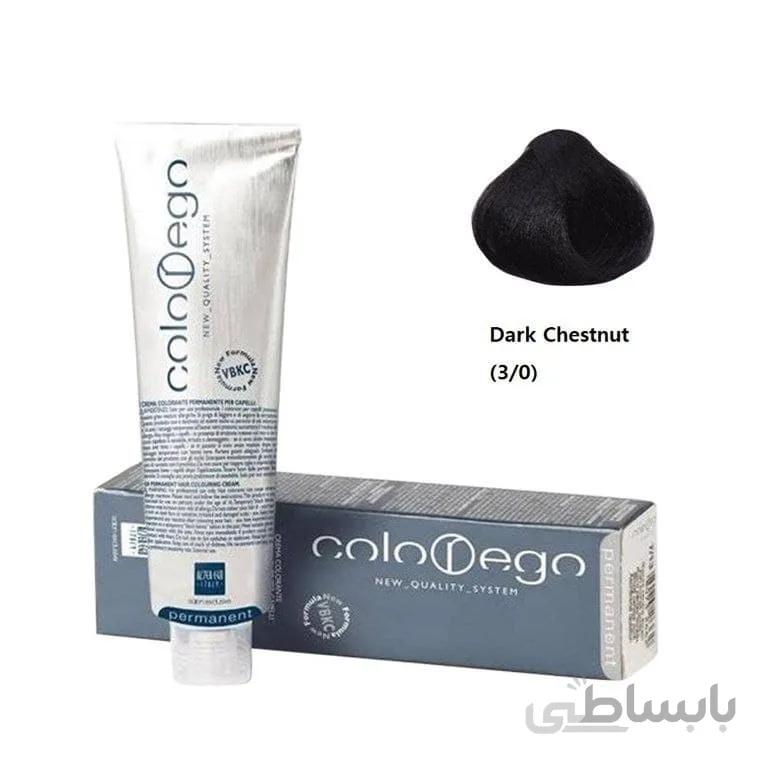 رنگ موی التراگو مدل Colorego کد 3/0 قهوه ای تیره طبیعی