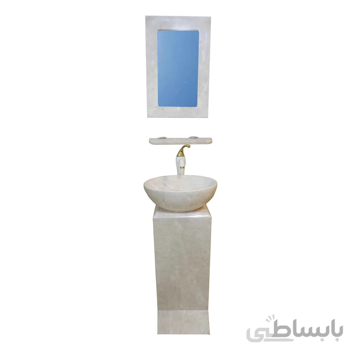 ست روشویی آرمیتا مرمریت شیری