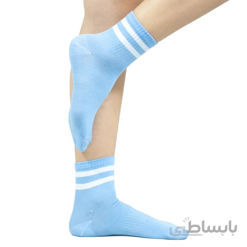 جوراب نیم ساق آبی روشن بارو