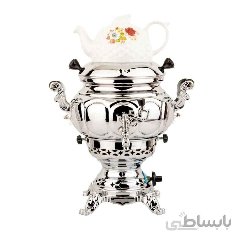 سماور گازی راشا مدل روس ترک دار (6 لیتری) ا rasha samovar mod : Cracked roos 6.lit