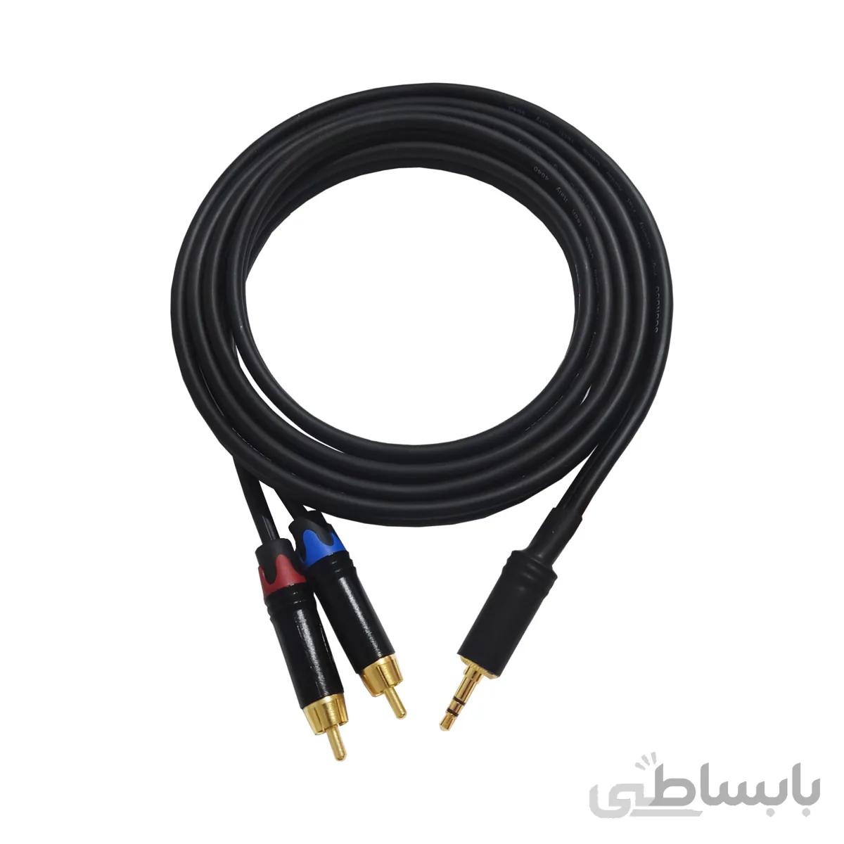 کابل مینی trs استریو به دو as group rca ا AS Group 2RCA to TRS 2M