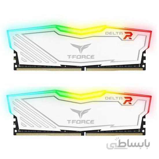 رم دسکتاپ DDR4 دو کاناله 3600 مگاهرتز CL18 تیم گروپ مدل DELTA RGB ظرفیت 16گیگابایت ا Team Group DELTA RGB DDR4 3600MHz CL18 DUAL Desktop RAM - 16GB