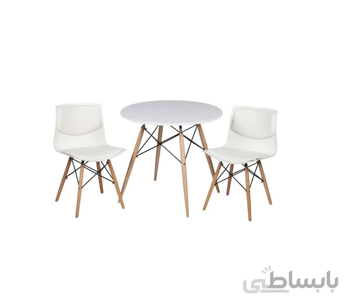 صندلی صدف پایه چوبی