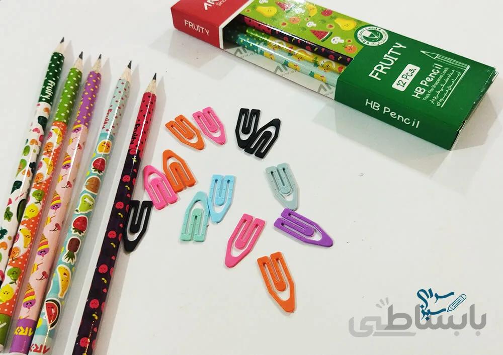 مداد مشکی طرح دار آریا