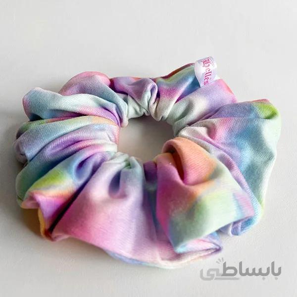 اسکرانچی کتان رنگین کمانی ا Scrunchies