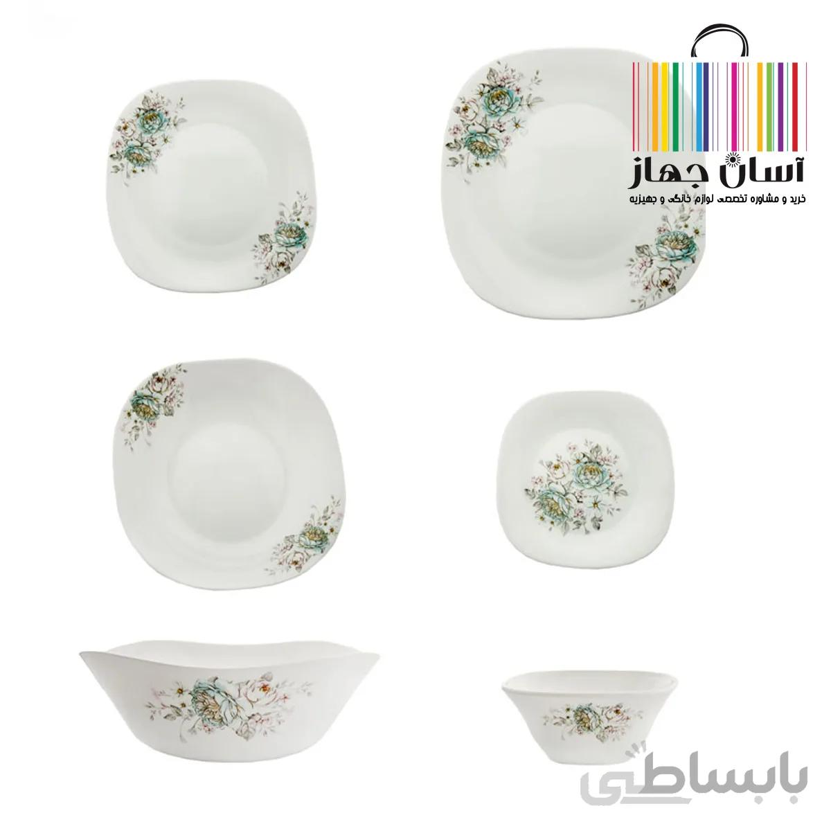 سرویس غذا خوری ۲۶ پارچه اپال طرح دیبا (diba)