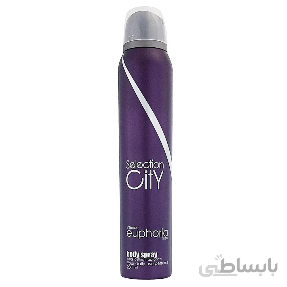 اسپری بدن مردانه سلکشن سیتی مدل Euphoria Men حجم 200 میلی لیتر ا Selection City Euphoria Men Body Spray for Men 200ml