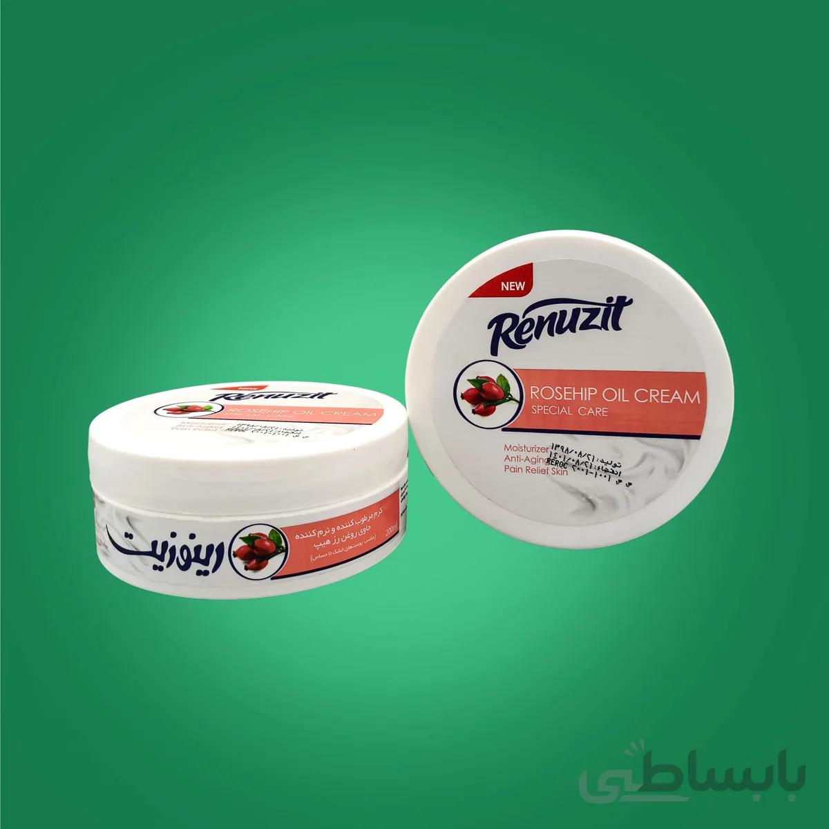 کرم مرطوب کننده و نرم کننده حاوی روغن رزهیپ 200 میل ا Rosehip Oil Cream Special Care-Renuzit