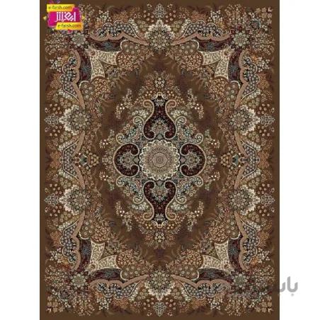 فرش ماشینی نگین مشهد طرح 2592 گردویی