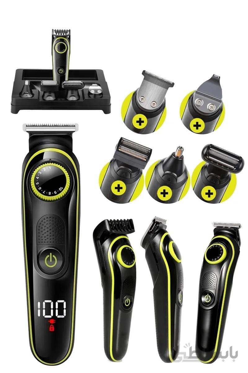 yopigo ست ریش تراش بدن مردانه ریش ریش ۵in1 Pro Turbo Mod 5in1 New Pro Turbo Mod 5in1 Wireless