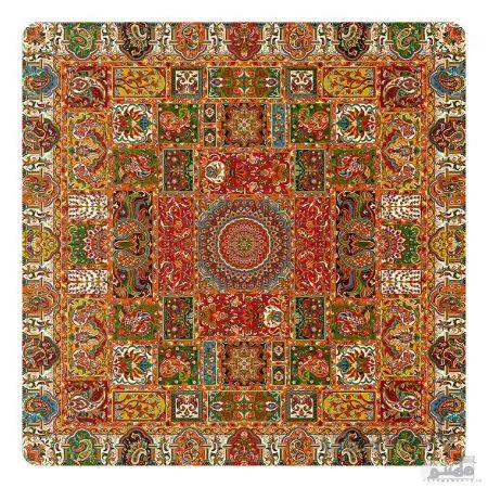 رومیزی مربع ترمه طرح وصال کد 844