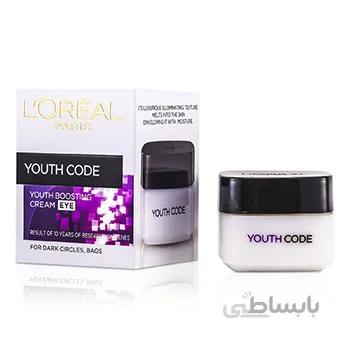 کرم جوان کننده کرم دورچشم ضد چروک L'Oreal Youth Code