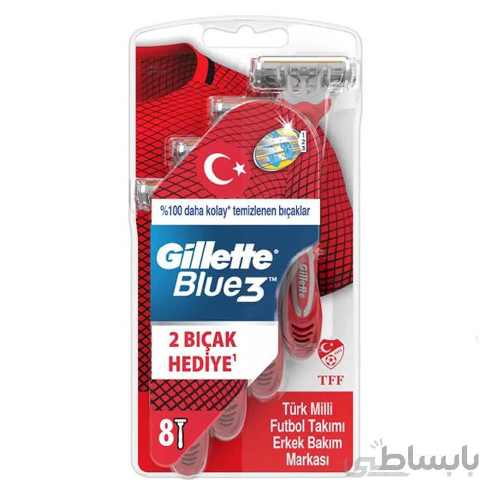 خودتراش بلوتری ژیلت 8 عددی ا Gillette Blue3 Comfort Razor 8pcs