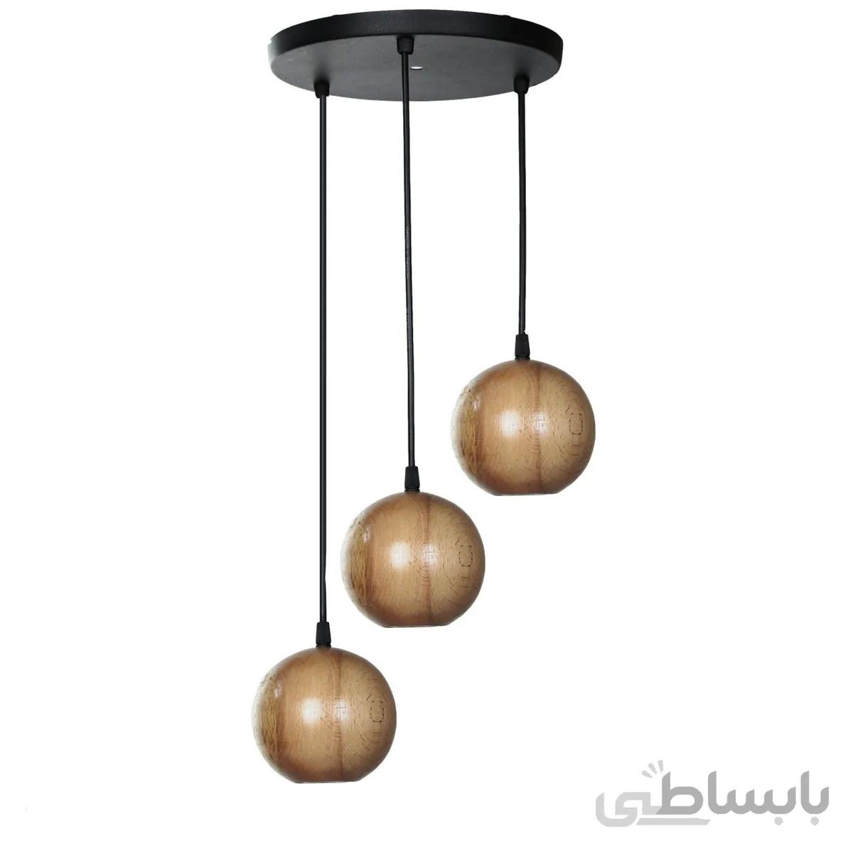 چراغ آویز چوبی مدل R5