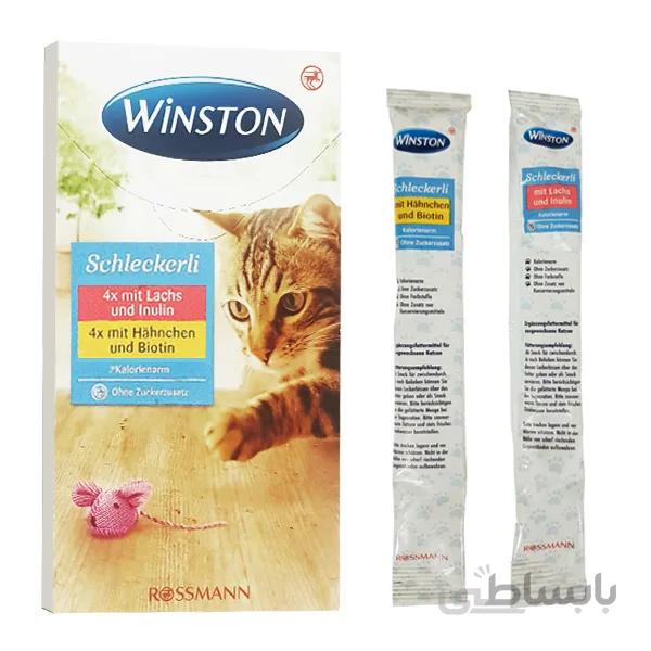 بستنی گربه با طعم مرغ و سالمون وینستون – Winston 2×4 Schleckerli