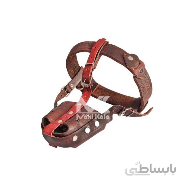 پوزه بند سگ چرمی بزرگ