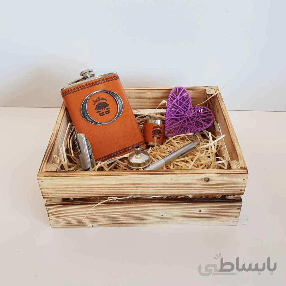 جعبه چوبی متوسط طرح ایکیا مدل h10 رنگ سوخته