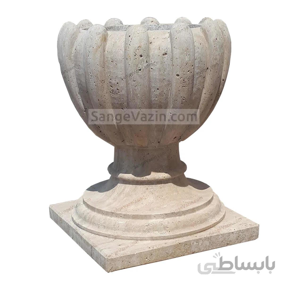 گلدان سنگی شکوفه
