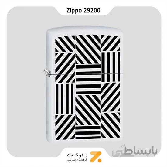 فندک بنزینی زیپو طرح هاشور مشکی مدل 29200