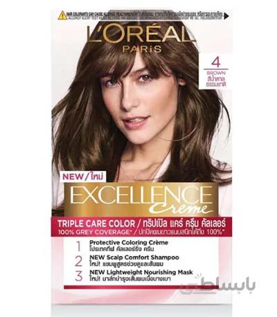 کیت رنگ مو اکسلانس لورآل شماره ۴ / Loreal Excellence Cream Hair Color