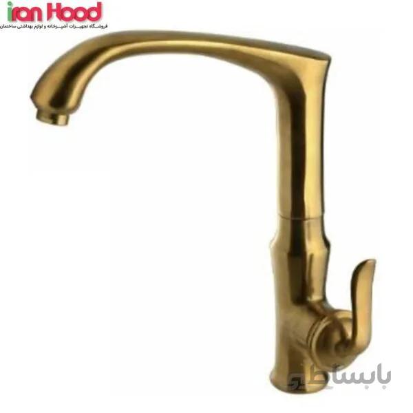 شیر ظرفشویی البرز روز مدل اسپیرال طلامات ا Alborzrooz gold mate-Spiral kitchen tap