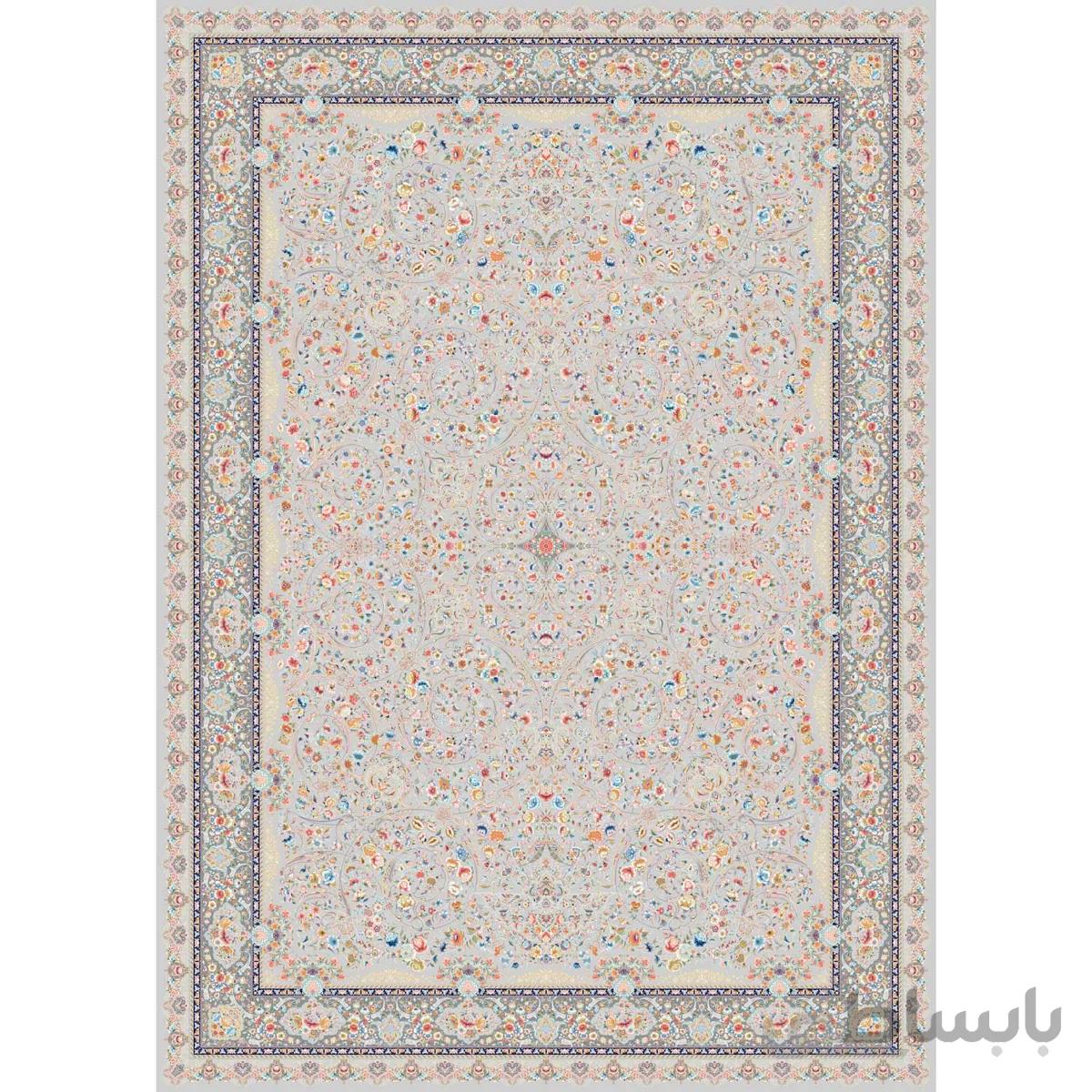 فرش ماشینی شازده کد 5109 نقره ای