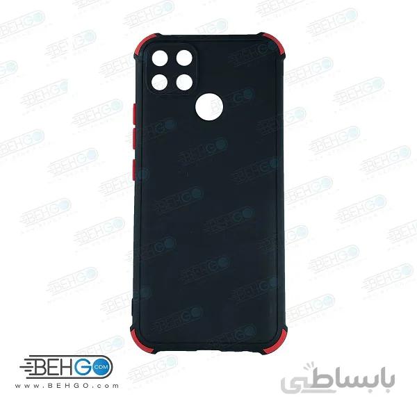 قاب گوشی موبایل ریلمی مدل C25S گارد ژله ای دکمه رنگی با محافظ لنز دوربین Realme C25s
