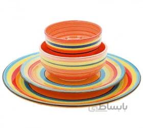 سرویس غذا خوری 4 پارچه مدل سرخ پوستی